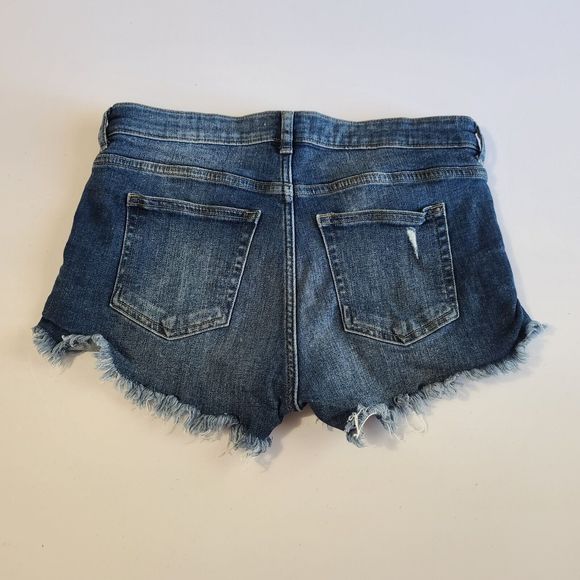 H&M Distressed Frayed Hem Jean Cut Off Shorts Women's Size 6 - Picture 2 of 7